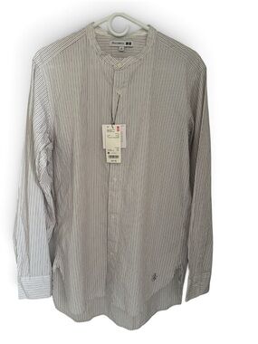 JW Anderson x Uniqlo Men’s Striped Extra Fine Cotton Shirt Size M NWT